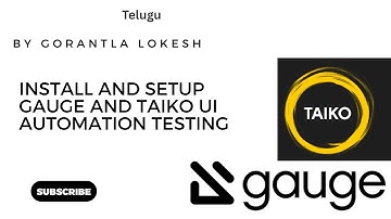 Part 2: Install | Setup Gauge and Taiko UI Automation Testing #telugu #gauge #taiko