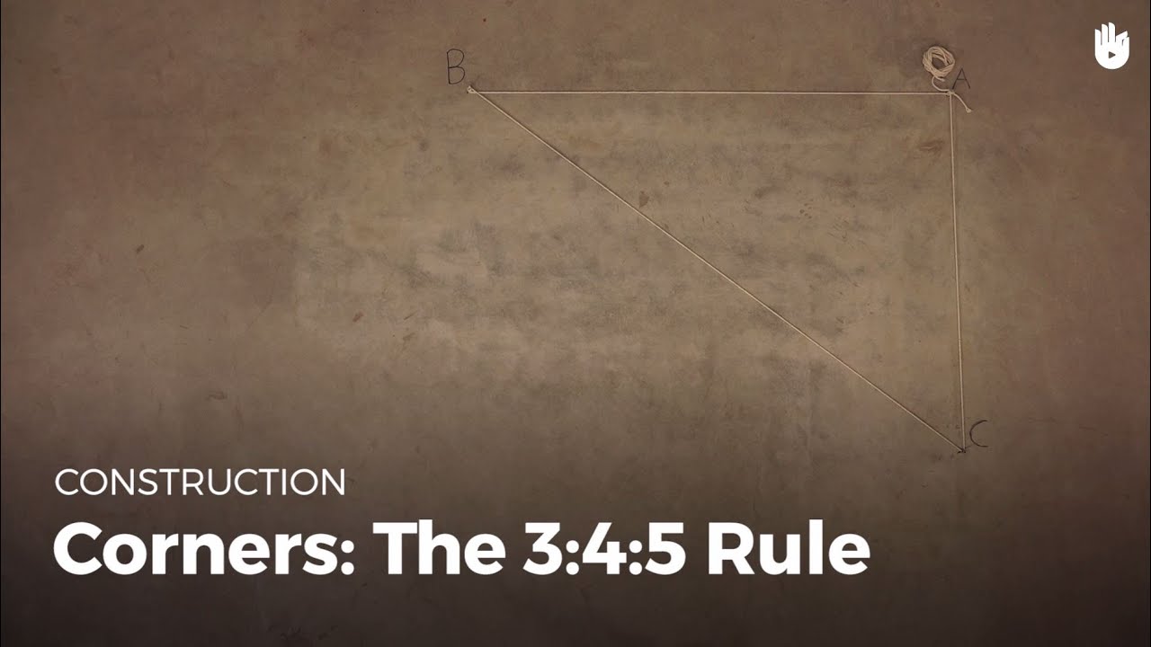 Corners The 3 4 5 Rule Masonry Youtube
