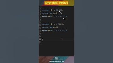 JavaScript Array.flat() method. #javascript #js #array #arrayjavascript