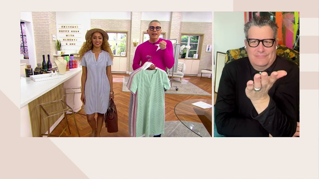 Isaac Mizrahi Live! Knit Seersucker Short Sleeve Dress on QVC