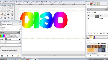 come fare la scritta arcobaleno e trasparente con ombra con gimp 2.8