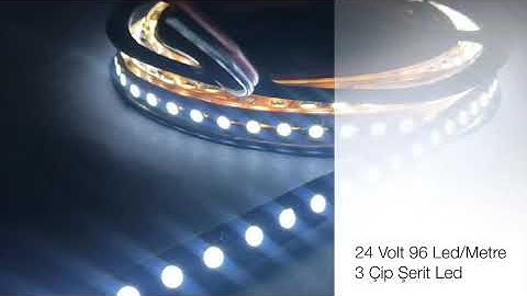24 Volt 96 Led/Metre 3 Çip Şerit Led