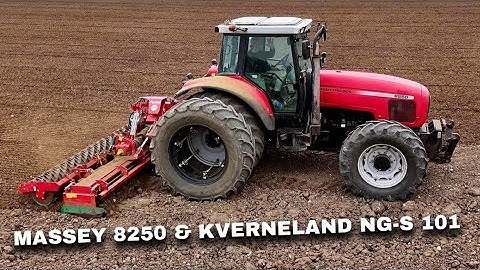 4Kᵁᴴᴰ October 2025: Massey Ferguson 8250 tractor & Kverneland NG-S 101 F35 Foldable Power Harrow