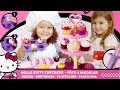 Hello Kitty Cupcakes Playset Hello Kitty Pastry Shop La Patisserie Torre de Pasteles Toy Videos