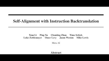 Self-Alignment with Instruction BackTranslation