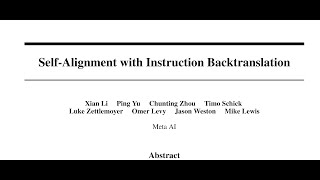 Self-Alignment with Instruction BackTranslation