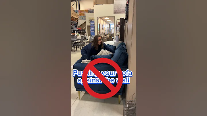 Pushing your sofa right up against the wall can make your space seem…Less spacious! #decortips #sofa