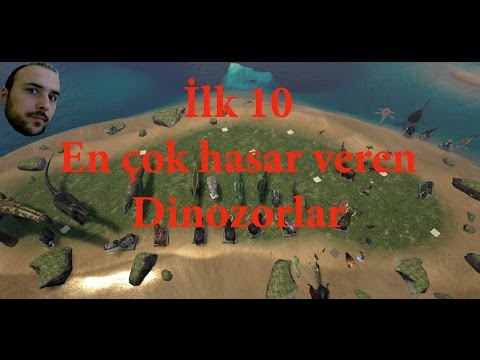 En çok hasar veren dinozorlar - Ark survival evolved # İlk On [ Türkçe ]