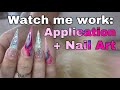 Watch Me Work: Marble Tint stiletto nails| Encapsulated Nail tutorial