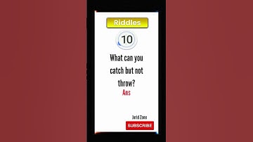 "Catching Conundrum: What Can You Catch but Not Throw? #Ytshorts #riddles #shorts #English"