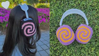 ♡ Spiral Airpods Max Case Crochet ♡ | Headphone Case | Inspired by Jennie Blackpink