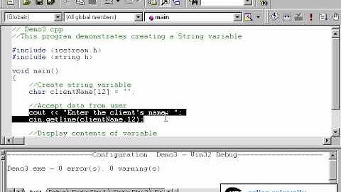 0302 Using the getline function and the strcpy function - Visual C++ Tutorial