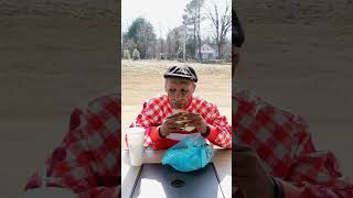 When an old person eats alone in public | #shorts
