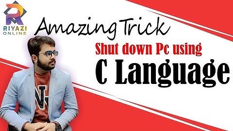 Shutdown/Restart Your PC | Laptop ! Using C Language. 😜