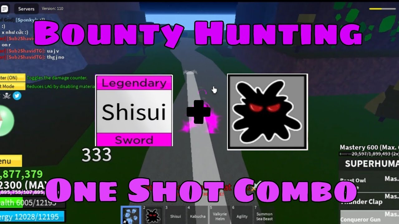 Best Dark + Shisui combo + Bounty Hunt』Road to 2k subs!!! l Roblox, Blox  fruits update 15