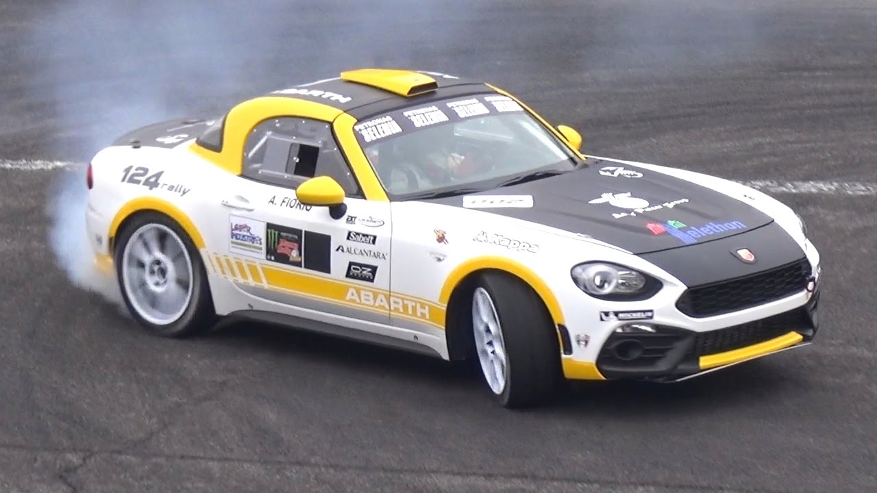 Abarth 124 R-GT Rally Car SOUND - Monza Rally Show 2016! - YouTube