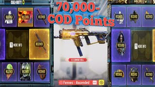 70,000 COD Points Spending Spree! || Bought $300 OG Mythic Skin || Call of Duty Mobile (CODM)