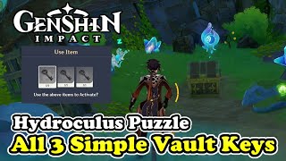 Download lagu All 3 Simple Vault Key Hydroculus Puzzle Guide in Genshin Impact 4.2