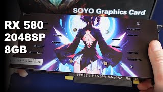 RX 580 С ОЗОНА / видеокарта Soyo RX 580 2048SP 8ГБ