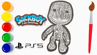 PS5 How To Draw Sackboy A Big Adventure New Video Game Playstation 5 - Cat Color 🎮 screenshot 2