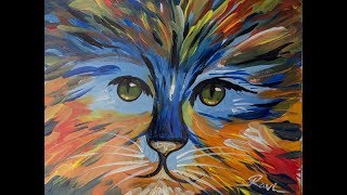 Cat acrylic painting | cute