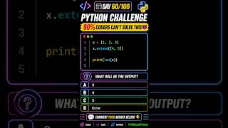 test yourself ✴️ #pythonquiz #python #pythonforbeginners #pythonprogramming #pythontutorial