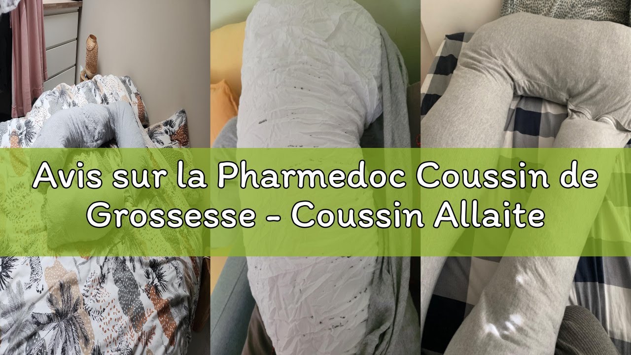 Pharmedoc Coussin D'Allaitement Multifonctionnel 105x36x21cm - Oreiller Grossesse Et Corps Pour Femme Enceinte Oreiller Corps Femme Enceinte Multifonction