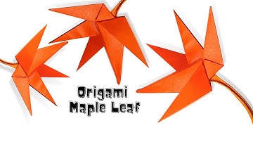 Easy Origami Maple Leaf Tutorial- Origami for beginner- Easy paper craft for kid- Thanksgiving 2023