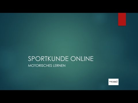 Sportkunde Online - Motorisches Lernen