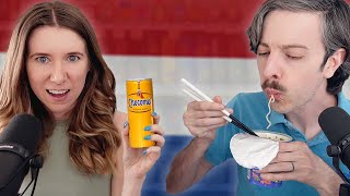 RATING SNACKS FROM A DUTCH GROCERY STORE (americans try dutch snacks)