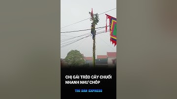 Chị gái trèo cây chuối quá đẳng cấp #shorts #tridanexpress