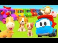 Singen mit Leo dem Lastwagen Kinderlieder - Tiere und Zahlen lernen. Lehrreiche Cartoons