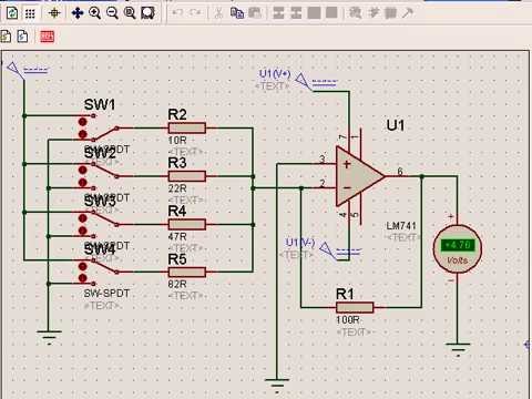 Conversor Digital Analogo con Operacional LM741 