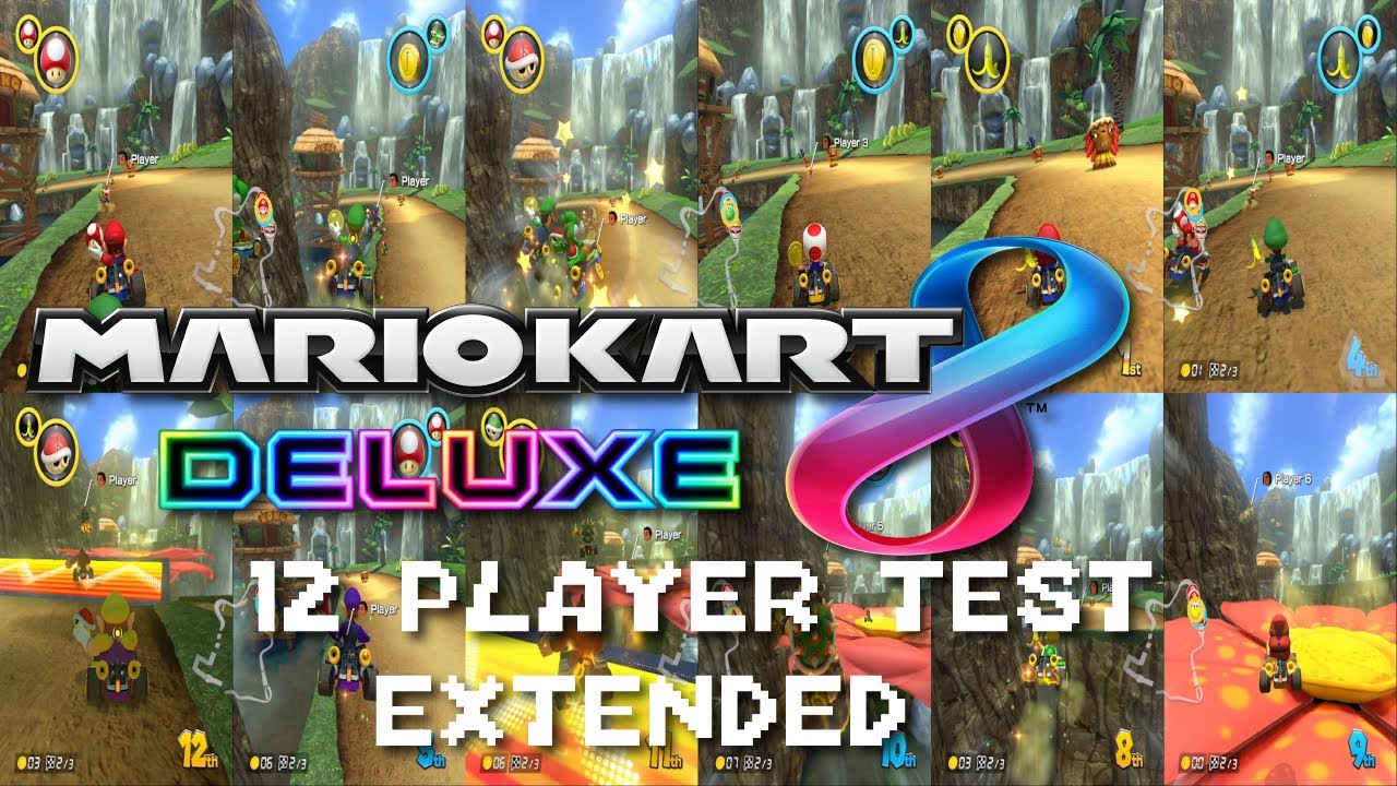 Mario Kart 8 Deluxe - 12 Player Extended Splitscreen Test