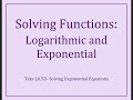 Logarithmic and Exponential Functions Quiz