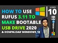 How to Use RUFUS to Create Bootable USB of Windows 10 (HINDI) | RUFUS 3.11 | 2020 UPDATED