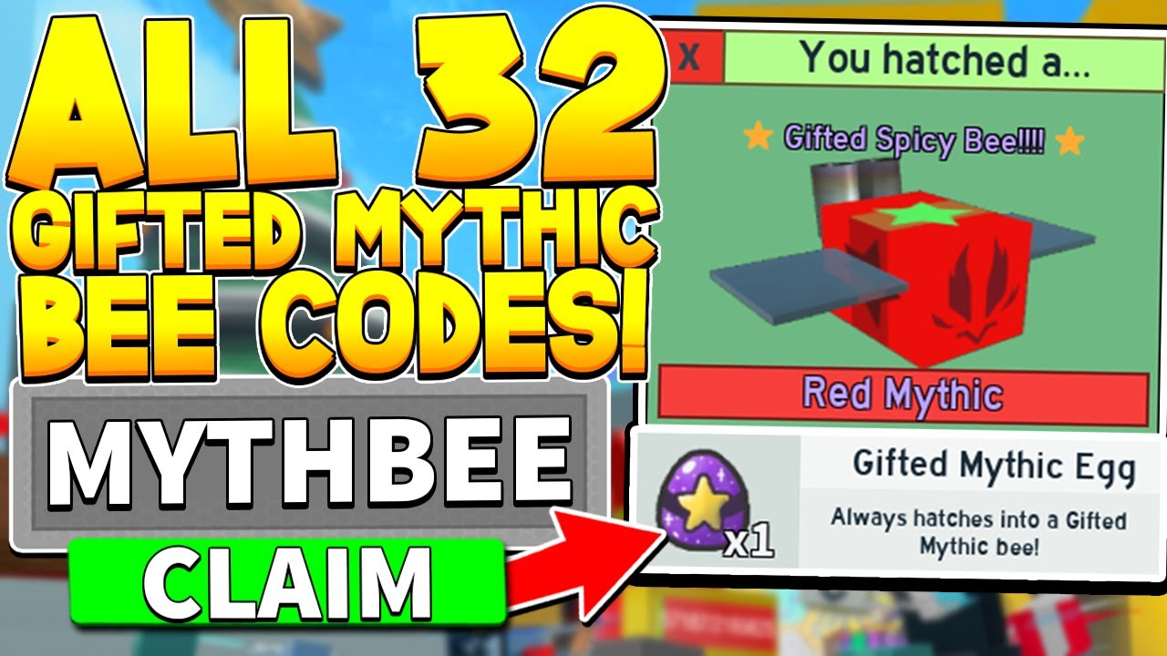 32 SECRET FREE GIFTED MYTHIC BEE EGG CODES IN BEE SWARM SIMULATOR Roblox YouTube