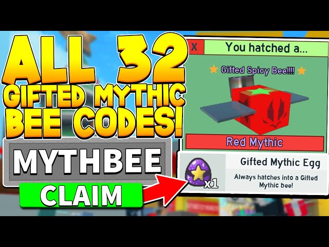 ALL 37 FREE MYTHIC BEE EGG CODES IN BEE SWARM SIMULATOR! Roblox