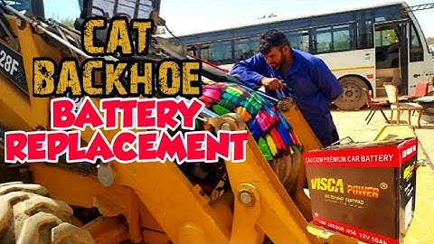 Cat Backhoe Battery Replacement