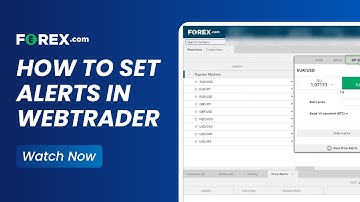 How to Set Alerts in WebTrader | FOREX.com