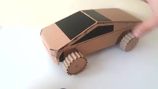 HOW TO MAKE CYBERTRUCK FROM CARDBOARD