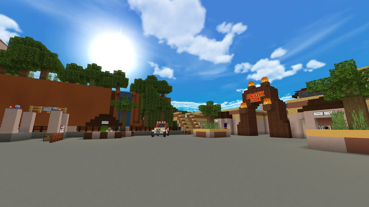 New Jurassic Park the ride in Minecraft 2024