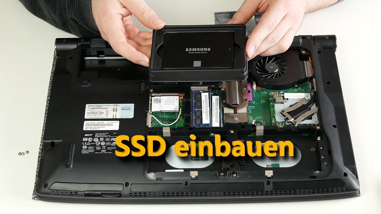 Acer Aspire 8930 Festplatte (SSD) tauschen - YouTube