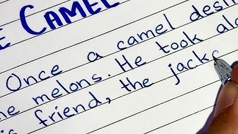 Story about The Camel and the Jackal |  storywriting method | Simple handwriting