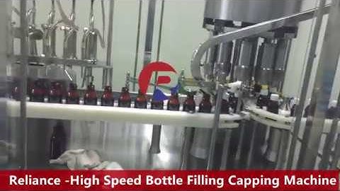 Reliance - 150ml Bottle High Speed Liquid Filling Capping machine, rotary type