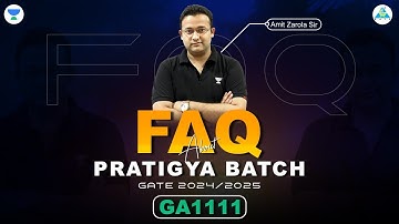 FAQ about Pratigya Batch | GATE 2023 | Amit Zarola #gate #civil #civilengineering #gatepreparation