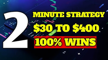 2 Minute Strategy - $30 to $400 - 100% Win - Binary Option Startegy 2023