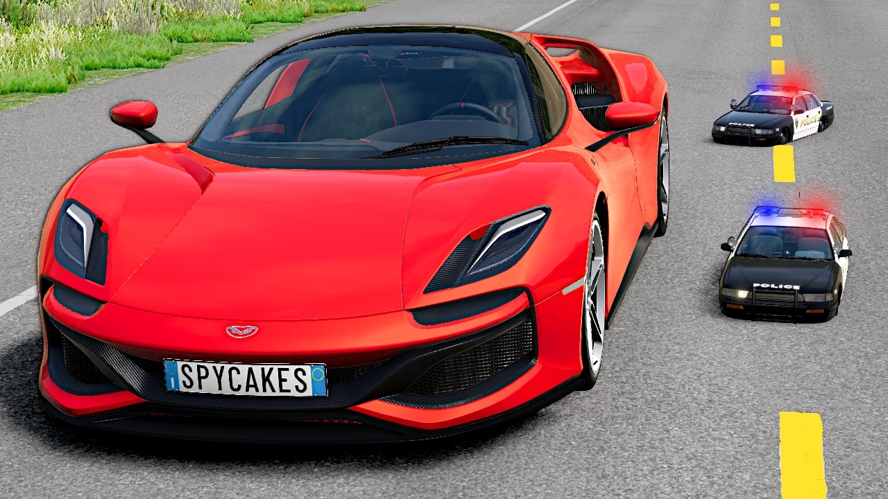 TINY POLICE CARS CHASE ME! (BeamNG)