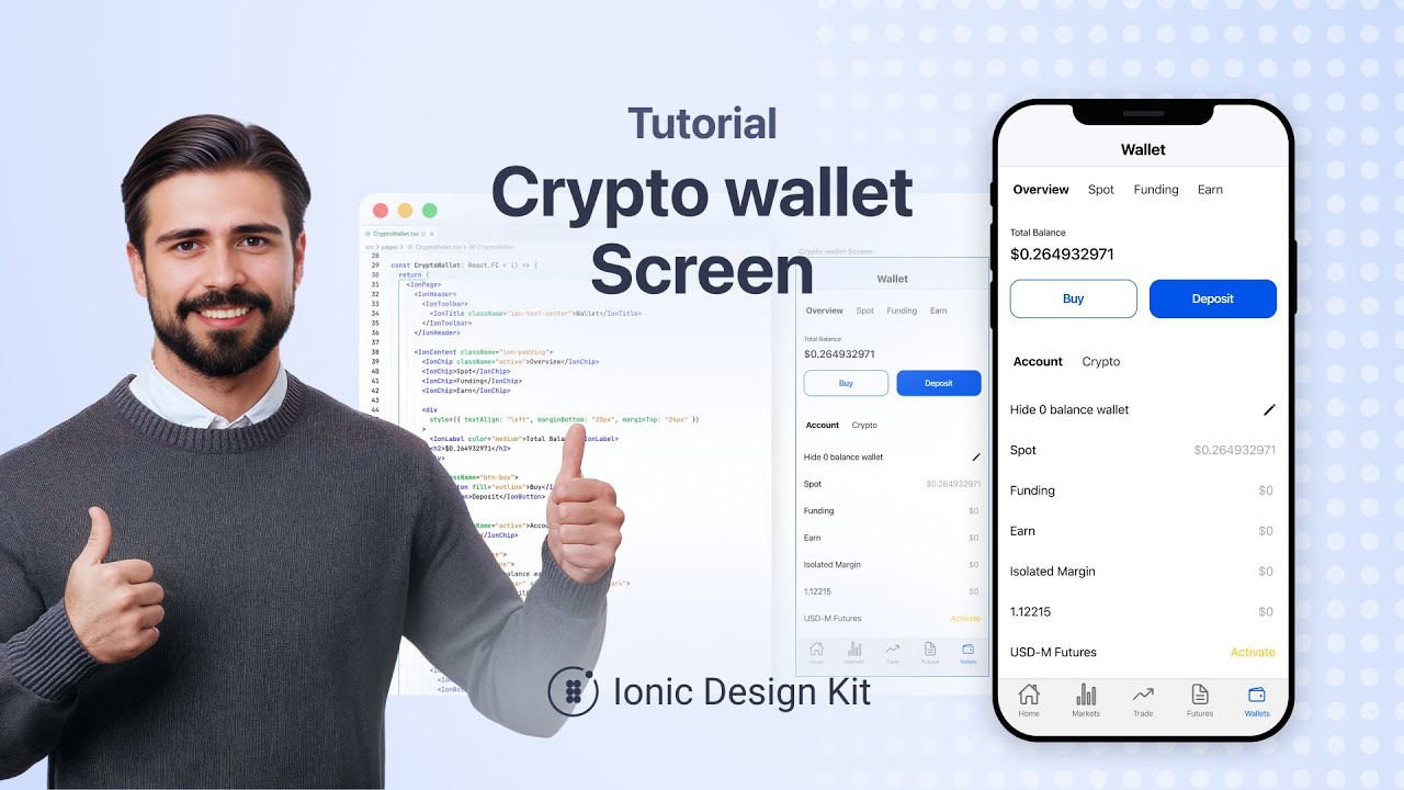 How to Create a Crypto Wallet Screen | Ionic Design Kit
