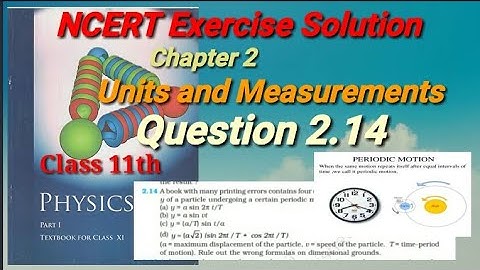 Question 2.14 | Class 11th Physics | Chapter 2 | NCERT Exercise |